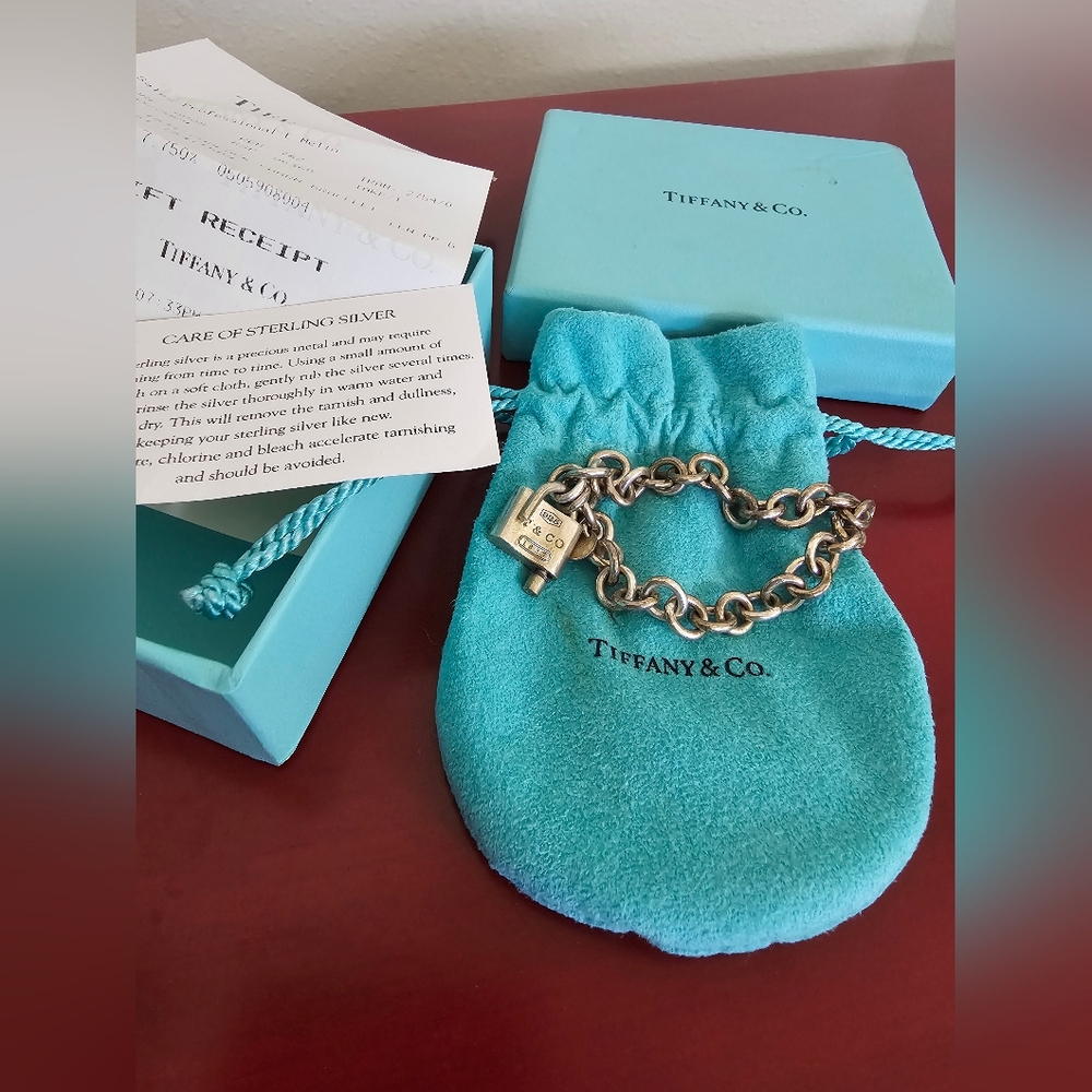 Tiffany & Co. Silver Bracelet with Key Charm